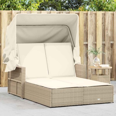 Double sun lounger, beige,...