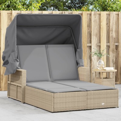 Double sun lounger, beige...