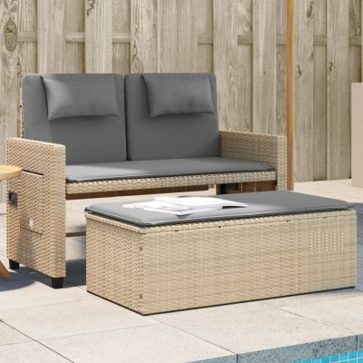 Reclining garden bench with...