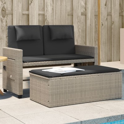 Reclining garden bench with...