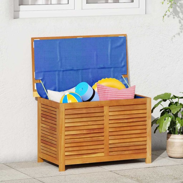 Garden storage box with blinds, 90x50x56cm, solid acacia