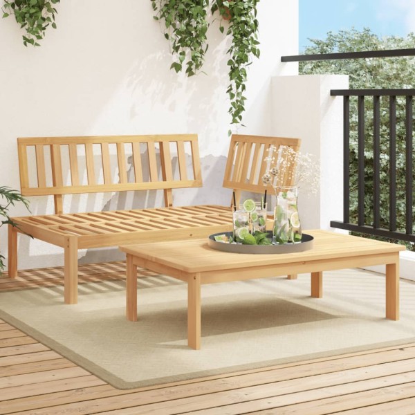 Set of garden sofas made of pallets, 2 pcs., solid acacia