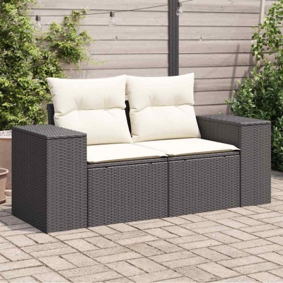Two-seater garden sofa with...