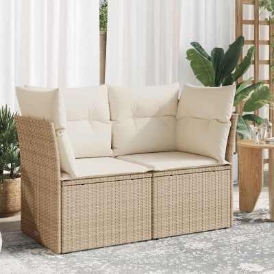 Two-seater garden sofa with...