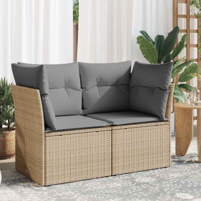Two-seater garden sofa with...