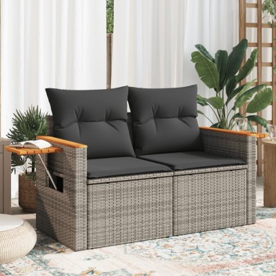 Two-seater garden sofa with...