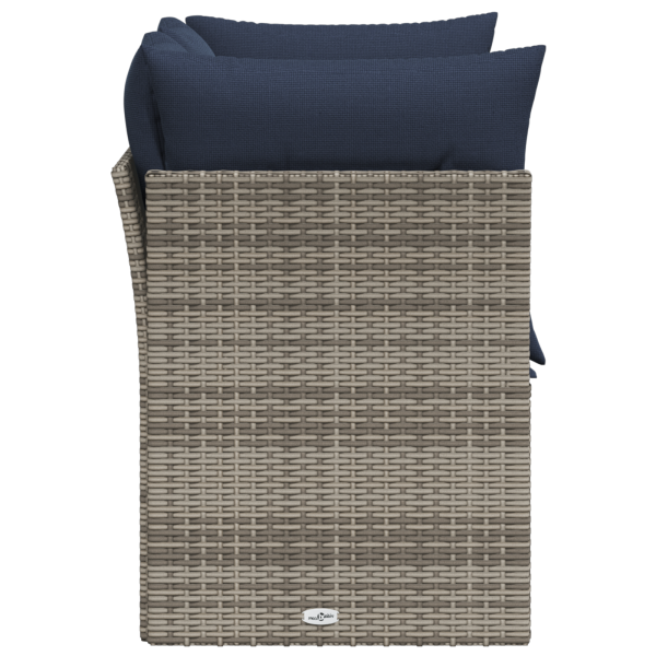 | Garden sofa | with pillow Gray 124 x 62 x 69cm polyrattan