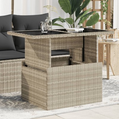 Table with glass top, gray,...