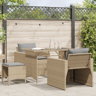 Sofa set with cushions, 4...
