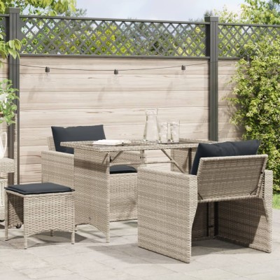 Sofa set with cushions, 4...
