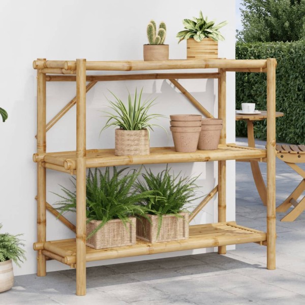 Shelf, 3 levels, 100x40x90cm, bamboo