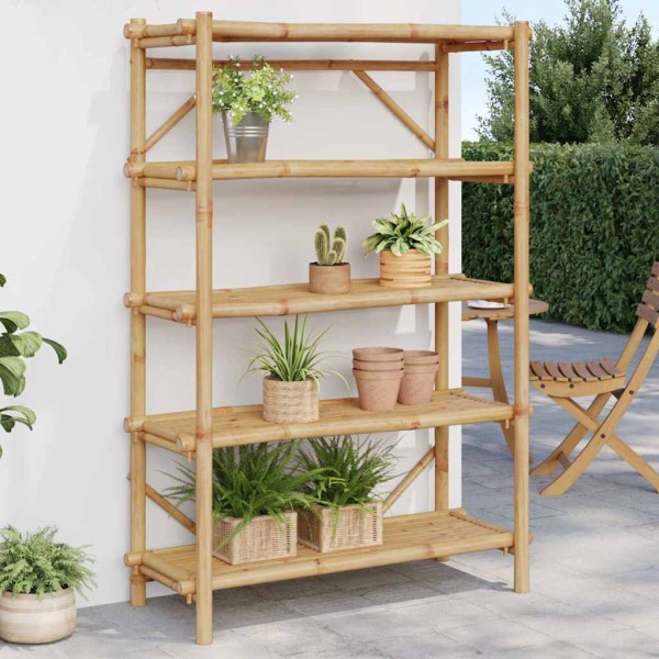 Shelf, 5 levels, 100x40x150cm, bamboo
