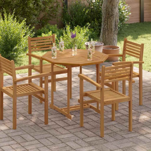 Table top, 90x90x2.5cm, solid teak, octagonal