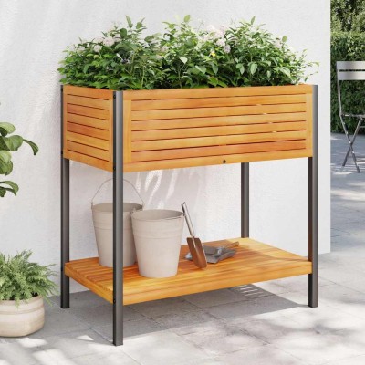 Garden bed with shelf,...