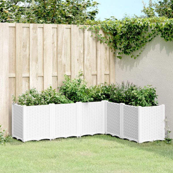 Garden bed, white, 160x120x53cm, PP