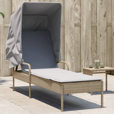 Sun lounger with arch,...