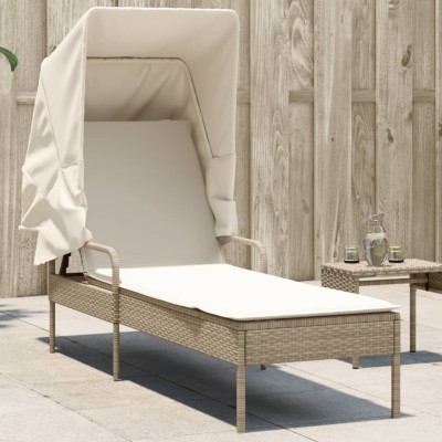 Sun lounger with arch,...