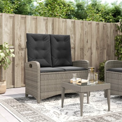 Reclining garden bench with...