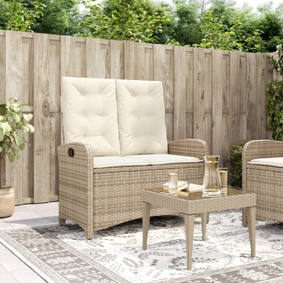 Reclining garden bench with...