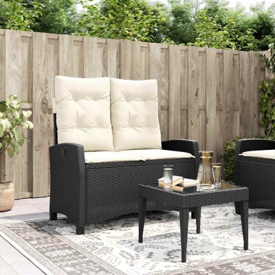 Reclining garden bench with...