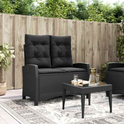 Reclining garden bench with...
