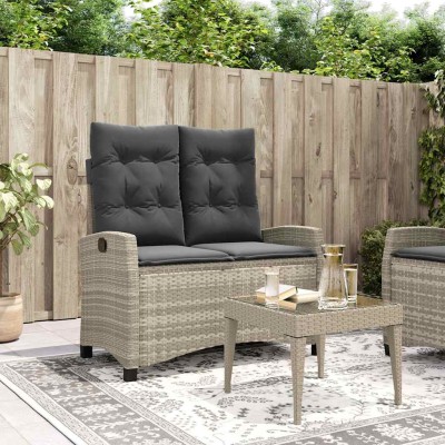 Reclining garden bench with...