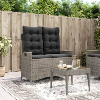 Reclining garden bench with...