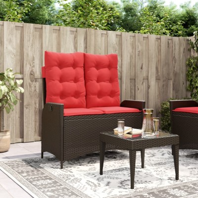 Reclining garden bench with...