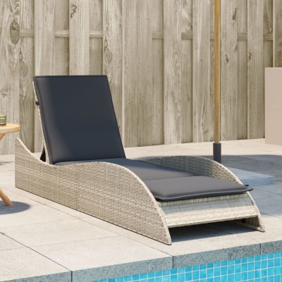 Sun lounger with mattress,...