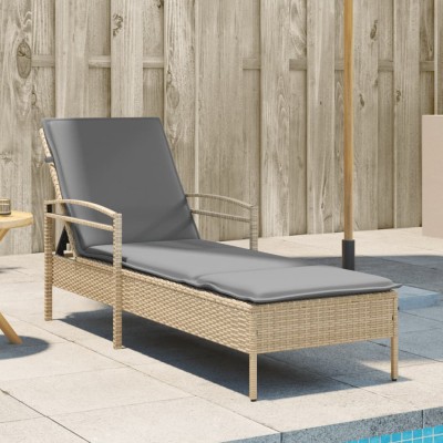 Sunbed with mattress,...