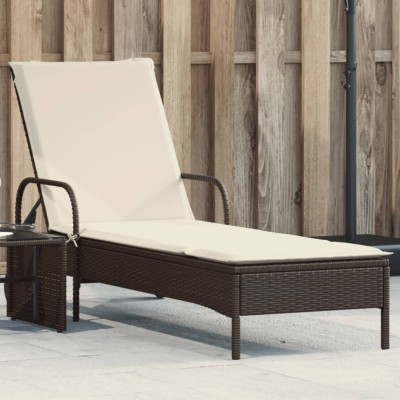 Sun lounger with wheels and...