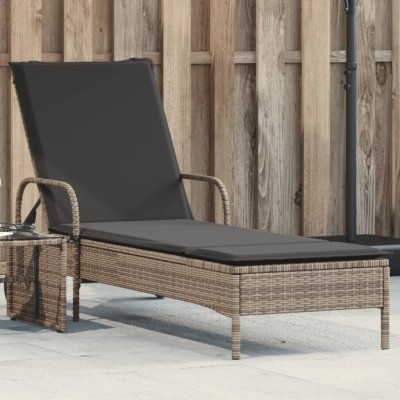 Sun lounger with wheels and...