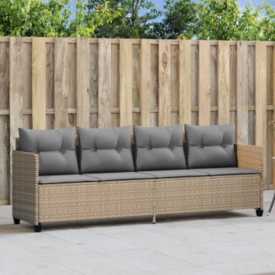 Sun lounger with cushions,...