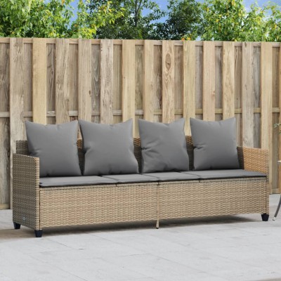 Sun lounger with cushions,...