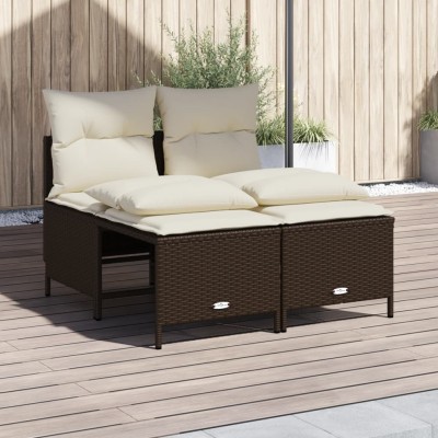 Sofa set with cushions, 4...