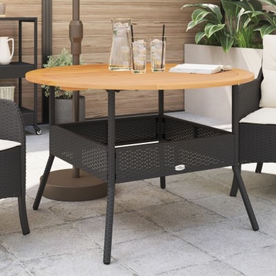 Table with acacia table...