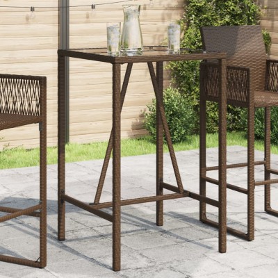 Outdoor bar table, brown,...
