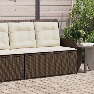 Reclining garden bench with...