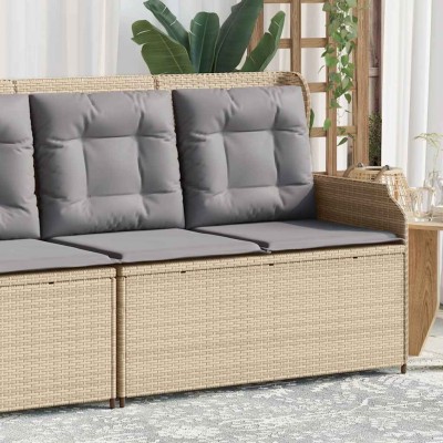 Reclining garden bench with...