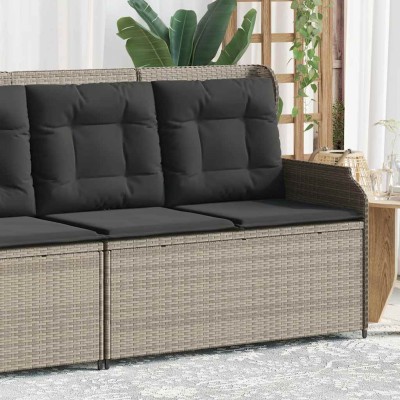 Reclining garden bench with...