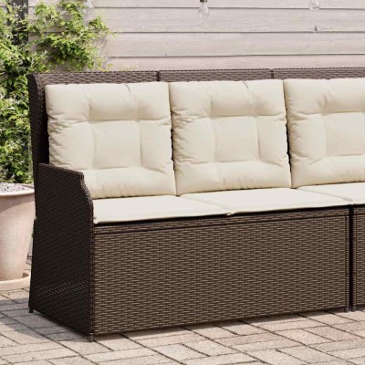 Reclining garden bench with...