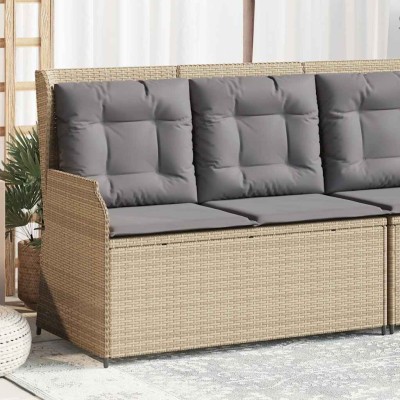Reclining garden bench with...