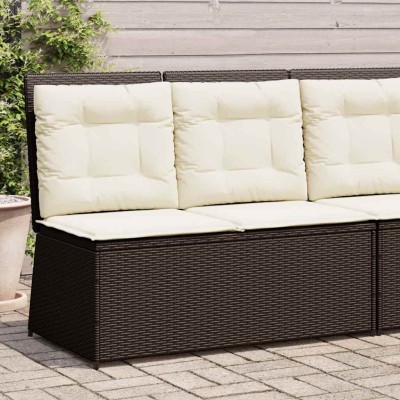 Reclining garden bench with...