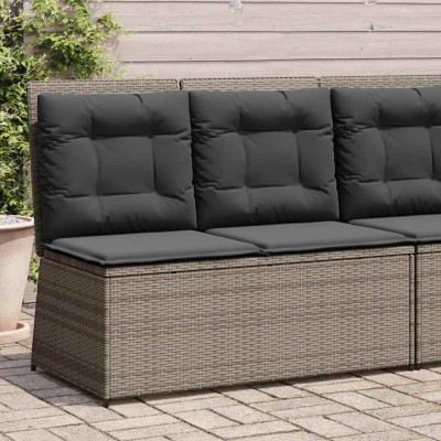 Reclining garden bench with...