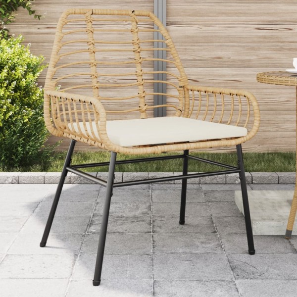 Garden chairs with pillows, 2 pcs., brown, polyrattan