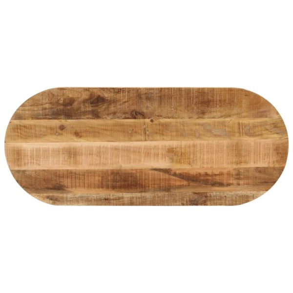 Tabletop, 120x60x2.5cm, raw mango solid, oval