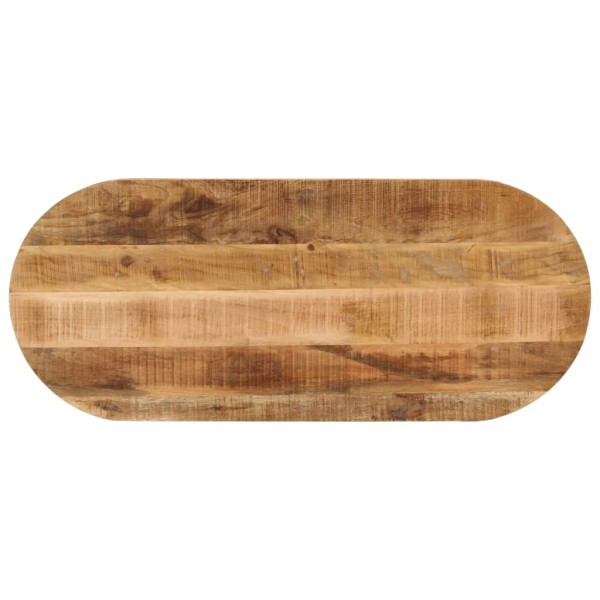 Table top, 140x60x3.8cm, raw mango solid, oval
