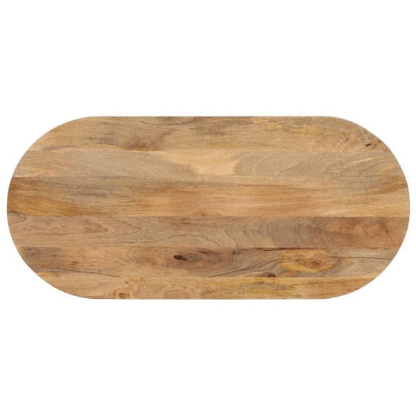 Tabletop, 140x60x3.8cm, solid mango wood, oval shape