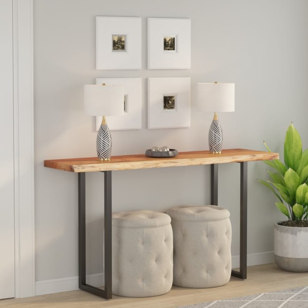 Table top, 160x40x3.8cm, solid acacia, with live edge
