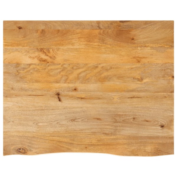 Table top, 100x80x2.5cm, solid mango, with live edge